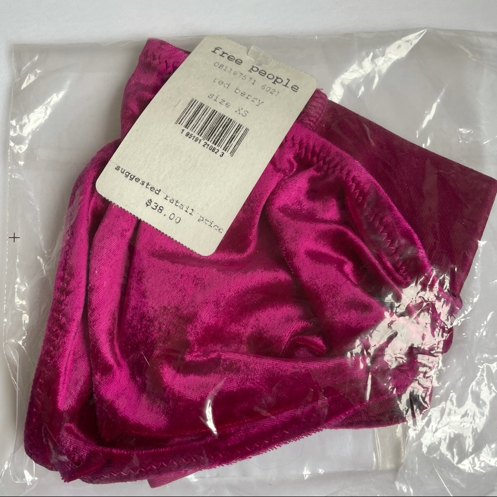 Free People Rhiannon Soft Bralette Red Berry - Picture 6 of 8